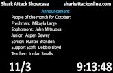 Shark Attack Showcase 11/3/11