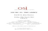OSJ Music in the Abbey 29th March 2013
