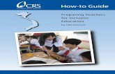 How-to Guide: Preparing Teachers for Inclusive Education