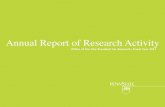 Annual Report of Research Activity