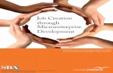 Job Creation through Microenterprise Development