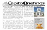 Capitol Briefings 54th Annual State Assembly Opening Ceremonies Edition