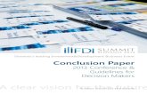 FDI Summit Slovenia 2013 Conclusion Paper