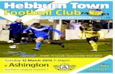 Hebburn Town - Ashington Match Programme