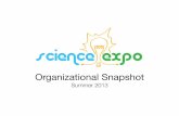 Science Expo Organizational Snapshot: Summer 2013