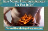 Easy Natural Heartburn Remedy For Fast Relief.