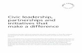 Civic leadership, partnerships and initiatives that make a difference