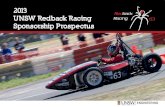 2013 UNSW Redback Racing Sponsorship Prospectus