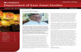 Department of East Asian Studies newsletter spring 2014