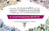 South Staffordshire College A Level prospectus