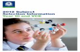 2012 Subject Selection Information for Year 10 and VCE