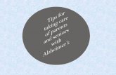 Tips for taking care of parents and seniors with Alzheimer’s