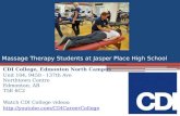 Massage Therapy Students at Jasper Place High School