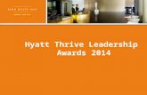 Hyatt Thrive Leadership Awards 2014