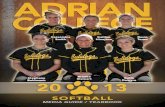 2013 Adrian College Softball Guide