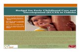 Budget for Early Childhood Care and Developement (ECCD) in Odisha