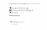 My TKT Glossary booklet