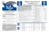 Memphis Men's Basketball Game Notes - at Miami - Dec. 6, 2011