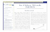 Newsletter 'In Other Words' - Octobre 2012