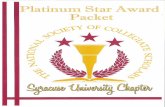 Syracuse University Platinum Application