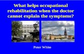 What helps occupational rehabilitation when the doctor cannot explain the symptoms?
