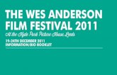 Wes Anderson Film Festival Information Booklet.