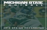 2013 Michigan State Football Spring Prospectus