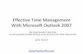 Effective Time ManagementWith Microsoft Outlook