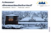 Gemeindebrief Winter 2012/13