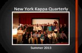 New York Kappa Quarterly Summer 2013