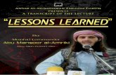 A Transcript of the Lecture: “Lessons Learned” - By Mujahid Commander Abu Mansoor al-Amriki