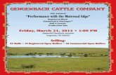 Gengenbach Cattle Company - 6th Annual Bull Sale