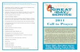 Great Day of Service 2011 Prayer Guide