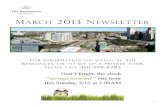 The Residences Providence March 2013 Newsletter
