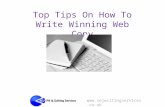Top Tips On How To Write Winning Web Copy