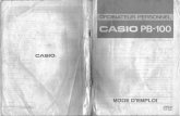 Casio PB-100 - user manual (french)
