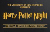 NACUFS Loyal E. Horton Silver Winner Harry Potter Night