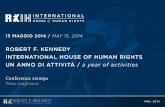 Robert F. Kennedy International House of Human Rights, a year of activities