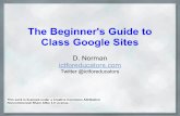 The Beginner's Guide to Class Google Sites