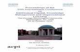 Proceedings of the 10th International Conference on Intellectual Capital, Knowledge Management vol 1