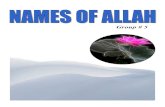 NAMES OF ALLAH Group # 5