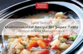 Quintessential Recipe for Online Brand Management