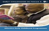 Effective Early Childhood Programmes