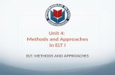 Methods and Approaches in ELT I