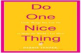 Do One Nice Thing, by Debbie Tenzer - Excerpt