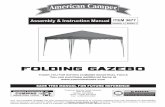 American Camper Folding Gazebo-Assembly and Instruction Manuals