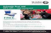 St John Ambulance Schools First aid 20% leaflet