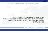 Beyond transition? New Directions in Eastern and Central European Studies