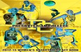 2012-13 Presbyterian College Women's Basketball Fact Book