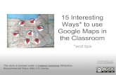 Googlemaps in the classroom